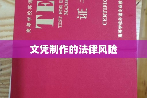 北海文凭制作的法律风险