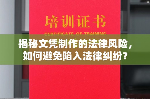 北海揭秘文凭制作的法律风险，如何避免陷入法律纠纷？