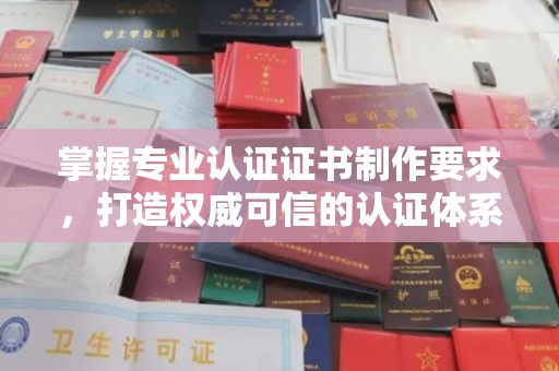 北海掌握专业认证证书制作要求，打造权威可信的认证体系